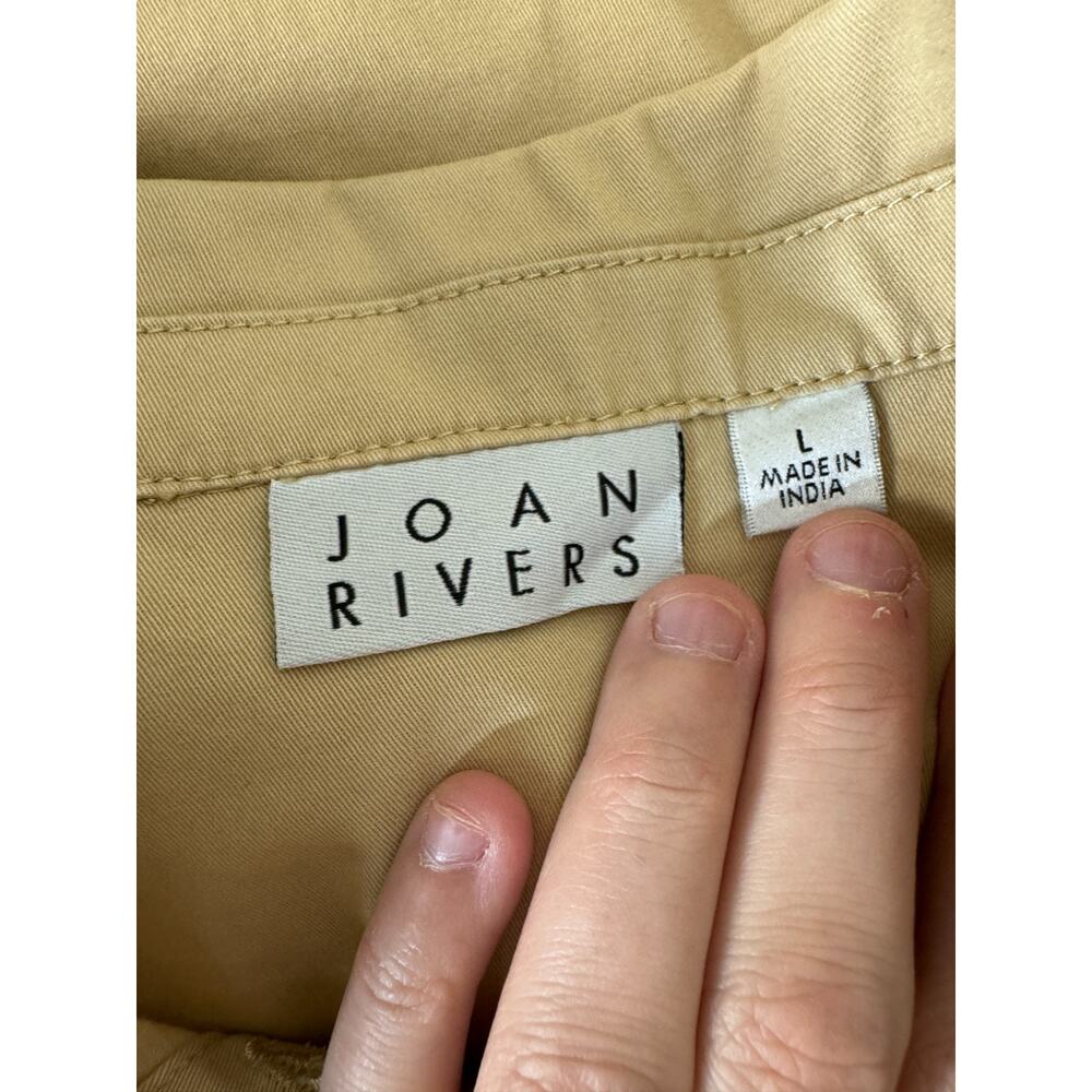 Joan Rivers Signature Twill Button-Front Jacket Latte Large NWOT - Picture 10 of 10